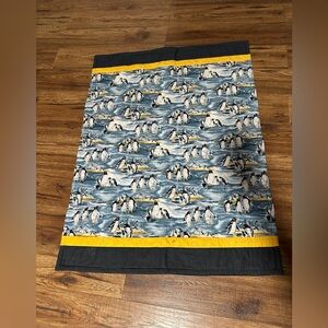 NEW Handmade penguin quilt 45 1/2” x 34”